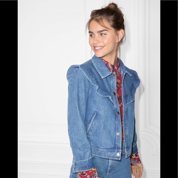 & Other Stories Jackets & Blazers - & Other Stories Frilled Denim Jacket